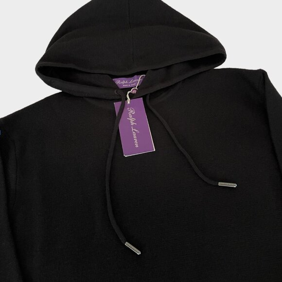 Ralph Lauren Purple Label Black Men’s Cashmere Silk Black Hoodie NWT ITALY $1295 - Picture 8 of 12